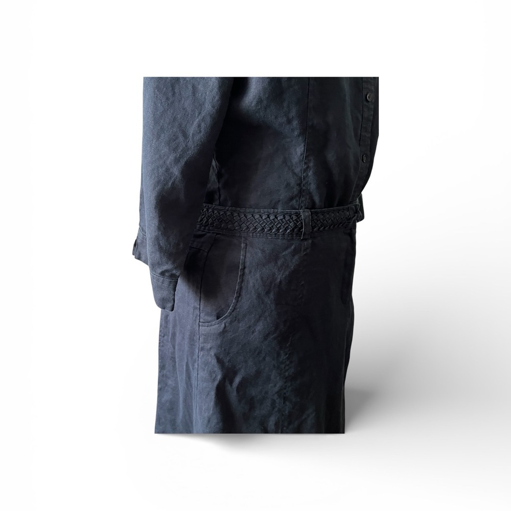 Vintage Navy Blue | 2 Piece Skirt Suit | Midi Length | Classic Minimalist - Picture 11 of 12